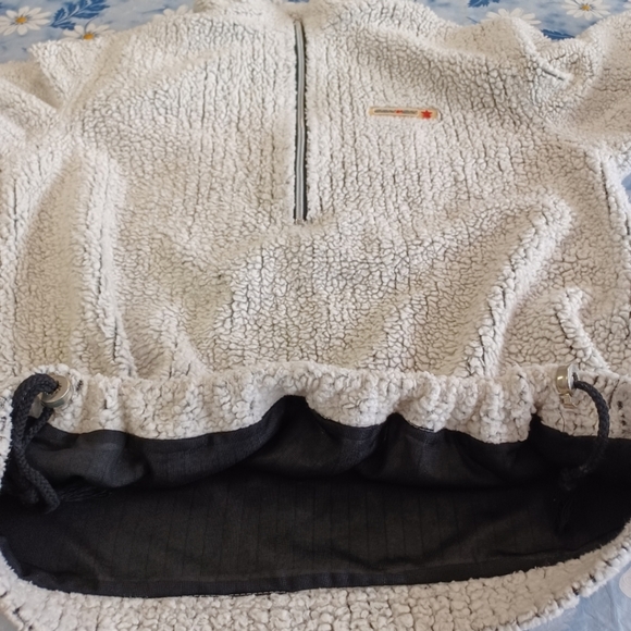 CANYON Women's Sports Athleisure Neutral Sherpa Fleece Pullover Sweater Top Coat - Picture 4 of 11